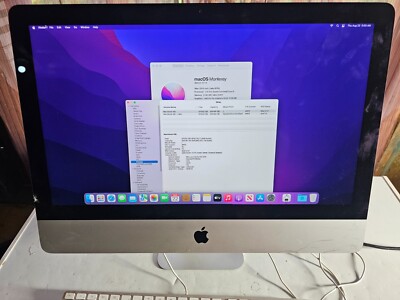 Apple iMac 21.5'' Late 2015 intel Core i5 3.1 GHz 8GB RAM 1TB SSD Monterey