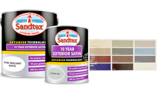 Sandtex Paint 10 Year Exterior Satin Wood & Metal All Colours - Paint 750ml 2.5L