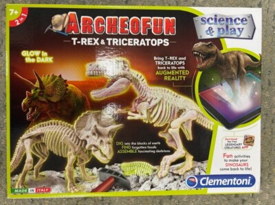 Archeofun T Rex und Triceratops Wissenschafts- und Spielset nie benutzt unerwünschtes Geschenk