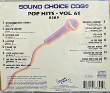 SC8389 POP HITS NEW IN PLASTIC SOUND CHOICE KARAOKE LOT VA