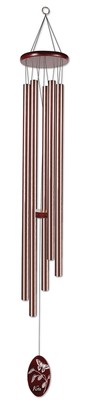 Bronze Classic Wind Chime with Butterfly, Extra Large