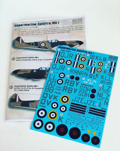 Print Scale 72-403 Waterslide Decal for airplane 1:72 Supermarin Spitfire Mk. 1 - Bild 16 von 24