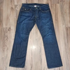 True Religion World Tour Jeans Men's Straight Flap Pockets - Size 38 - Blue