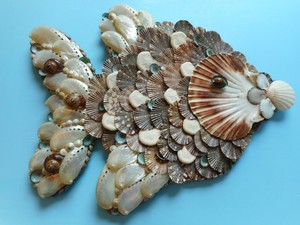 Sea Shell Fish- Wall Sculpture- Artist Created-Coastal ...