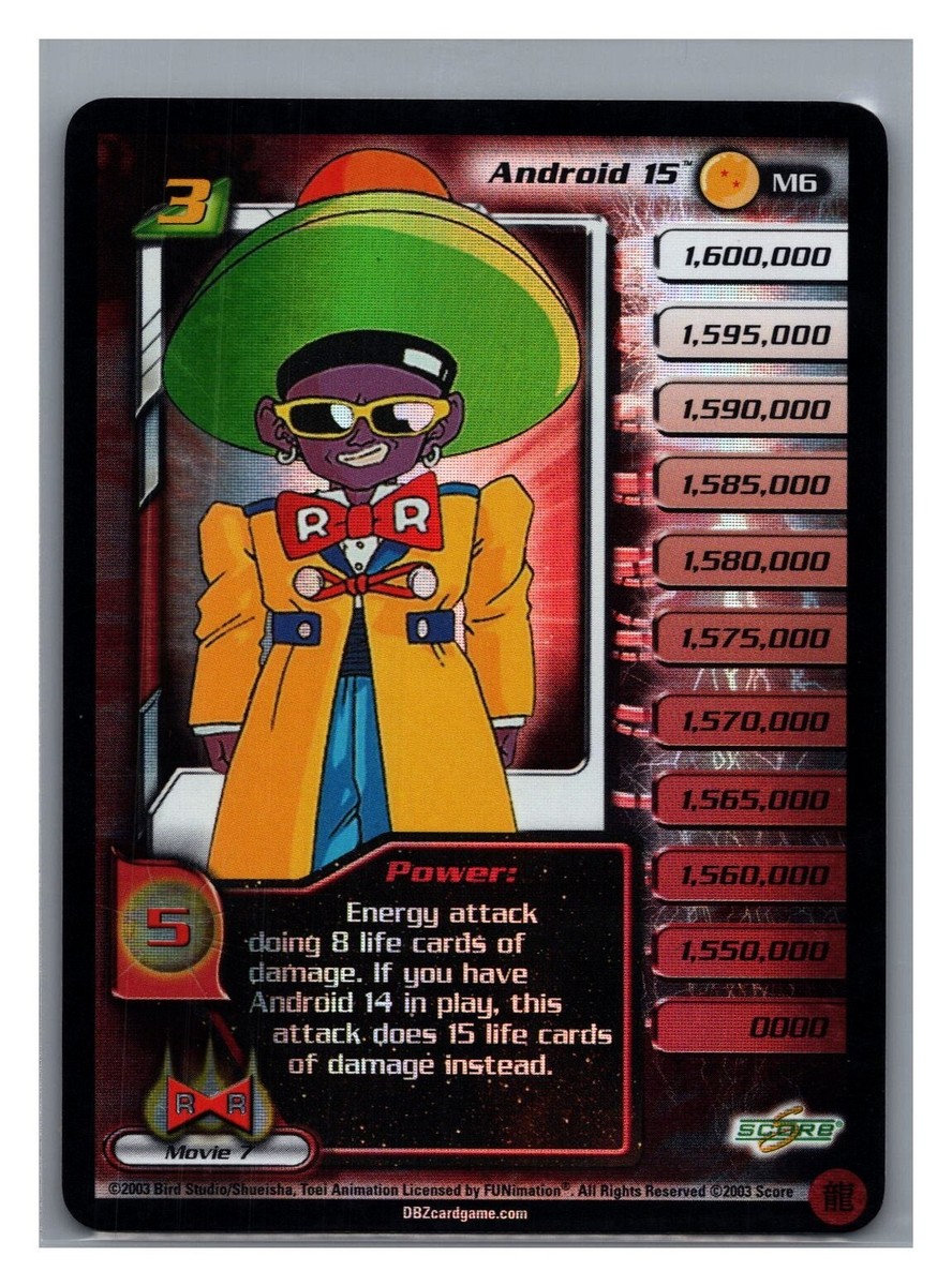 1x DBZ CCG ANDROID 15 LV3 HOLO FOIL M6 BABIDI SAGA DRAGON BALL Z