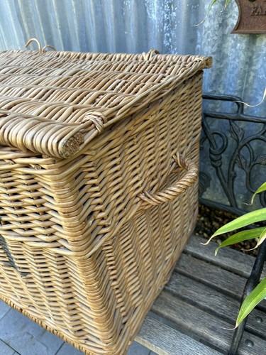 FORTNUM AND MASON F&M EXTRA LARGE WICKER BASKET - BLANKET STORAGE LOG BASKET - Picture 7 of 9