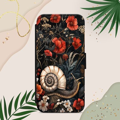 FLORAL POPPY CASE FÜR IPHONE SAMSUNG PIXEL WITCHY FLIP WALLET HANDYHÜLLE