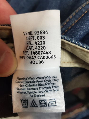 Eddie Bauer mens W36 & L34,relaxed fit,blue denim lined outdoor jeans - Picture 13 of 13
