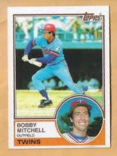 BOBBY MITCHELL MINNESOTA TWINS #647 - TOPPS NM-MT 1983
