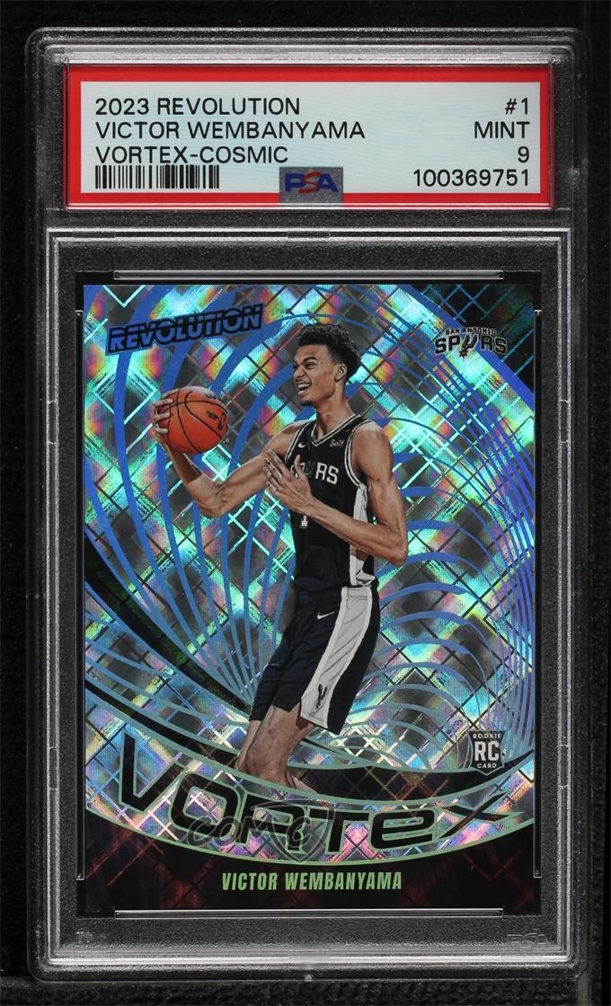 2023 Revolution Vortex Cosmic 83/99 Victor Wembanyama PSA 9 MINT Rookie RC v9t