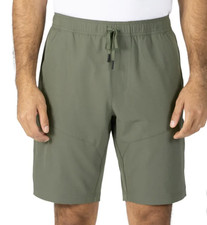 Men's Gerry Trail Shorts 4-Way Stretch Pull-On Drawcord Pockets Black Green Blue