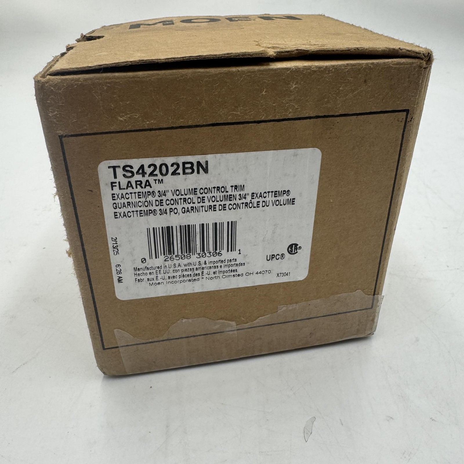 Moen TS4202BN Flara Volume Control Valve Faucet Trim Kit, Br
