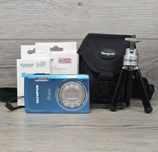 Olympus Stylus 5010 Compact Digital Camera 14MP Blue - 2 Batteries Charger Case