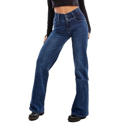 TOOCOOL CY-1696 Women's Jeans High Waist Palazzo Stretch Denim Pants
