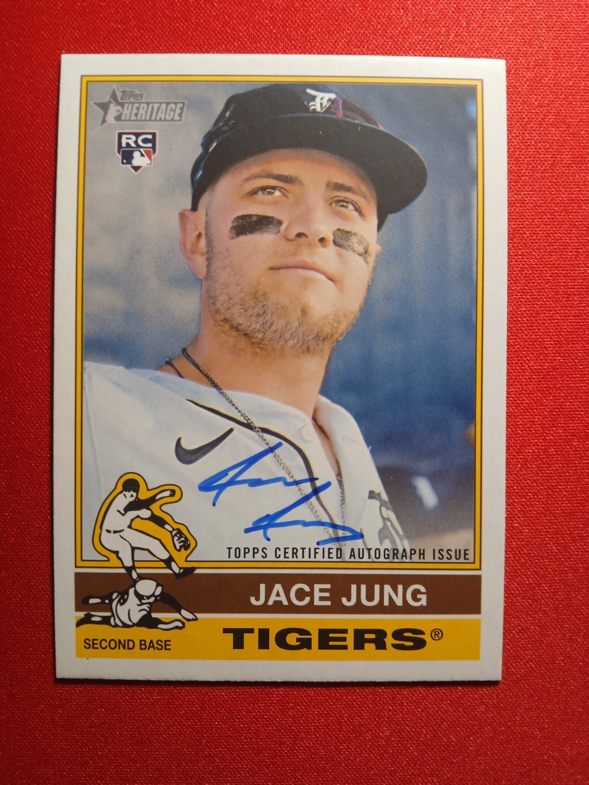 2025 Topps Heritage Real One Auto #76RO-JJ Jace Jung RC SP