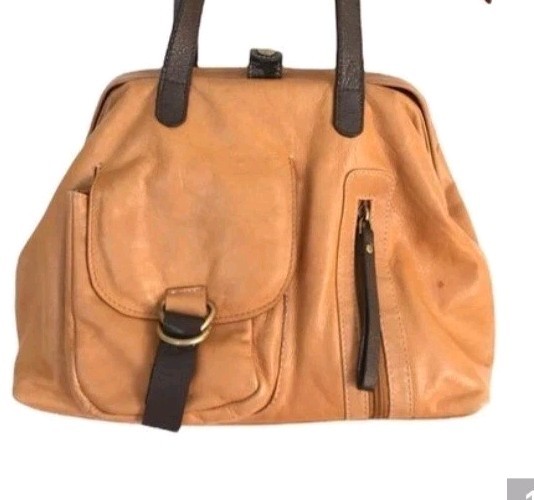 VTG Sophia Visconti Soft Leather Doctor Bag Style Opening Purse