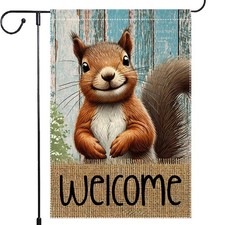 Fall Garden Flag 12x18in Double Sided Burlap Autumn Welcome Yard Outdoor Decor