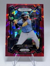 2024 Panini Prizm Red Cracked Ice Prizm #291 Junior Caminero (RC)