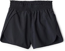 Girls' High-Rise Athletic Performance Stretch Woven Shorts with