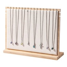 Bamboo Necklace Display Stand for Selling,Chain Necklace Holder Rack for Show...