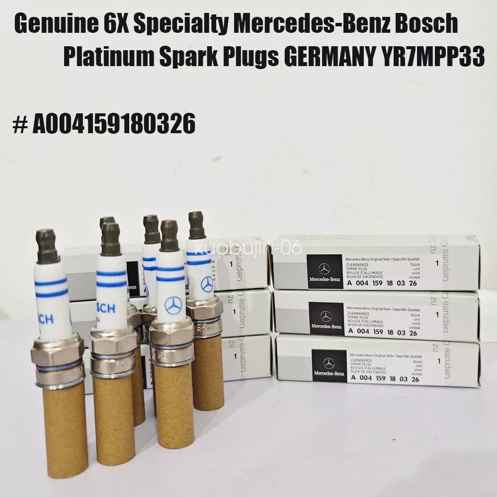NEW OEM 6x YR7MPP33 Spark Plugs For Mercedes Double Platinum GERMANY US
