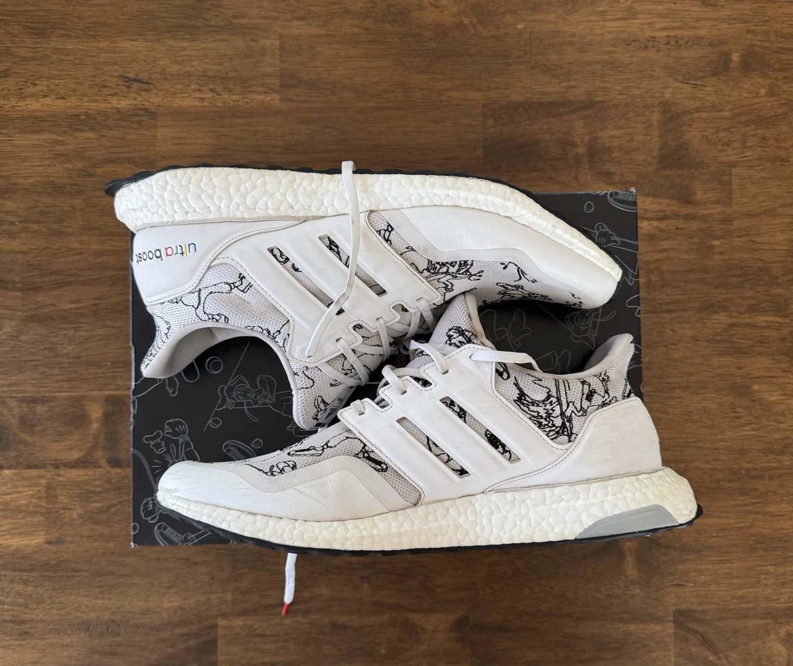 Adidas Ultra Boost X Disney Goofy Size 13 Used With Box