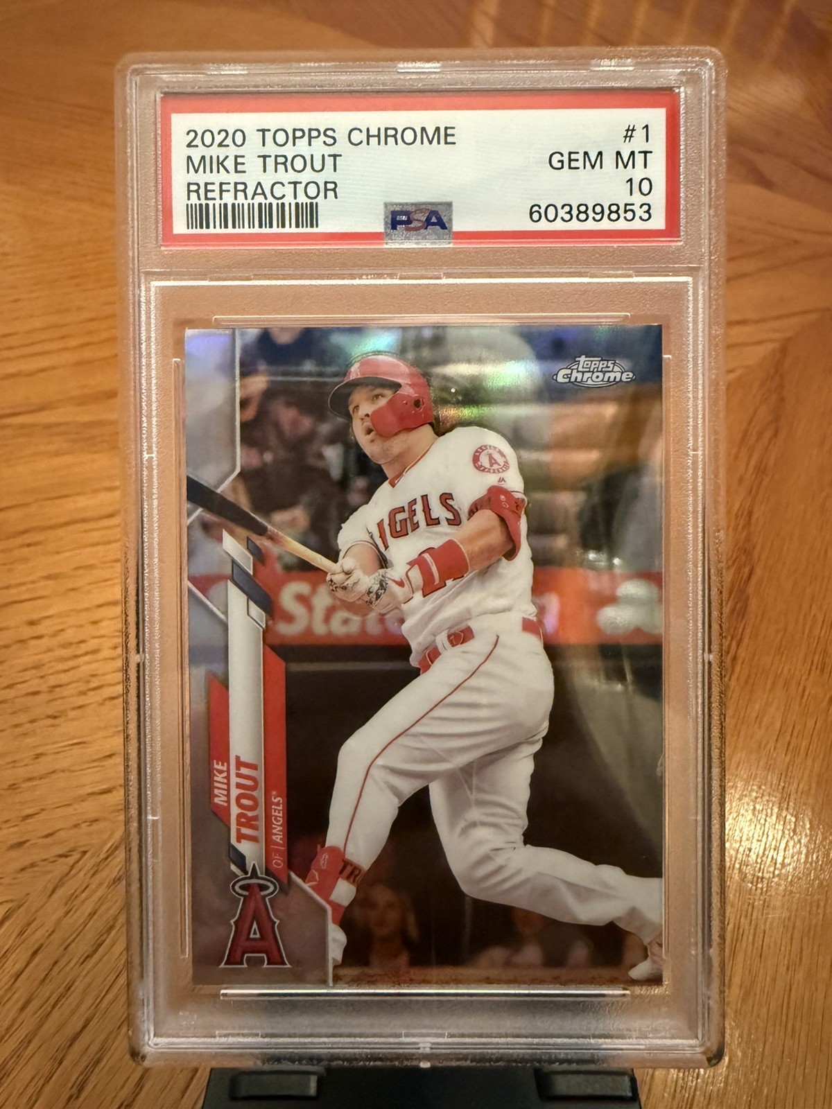 PSA-10 Mike Trout [Refractor] #1 2020 Topps Chrome Los Angeles Angels GEM MT