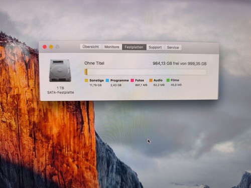 Apple iMac 21,5" Core I5 2,3 GHz 1 TB HDD 8 GB Modell 16.2 - Bild 2 von 8