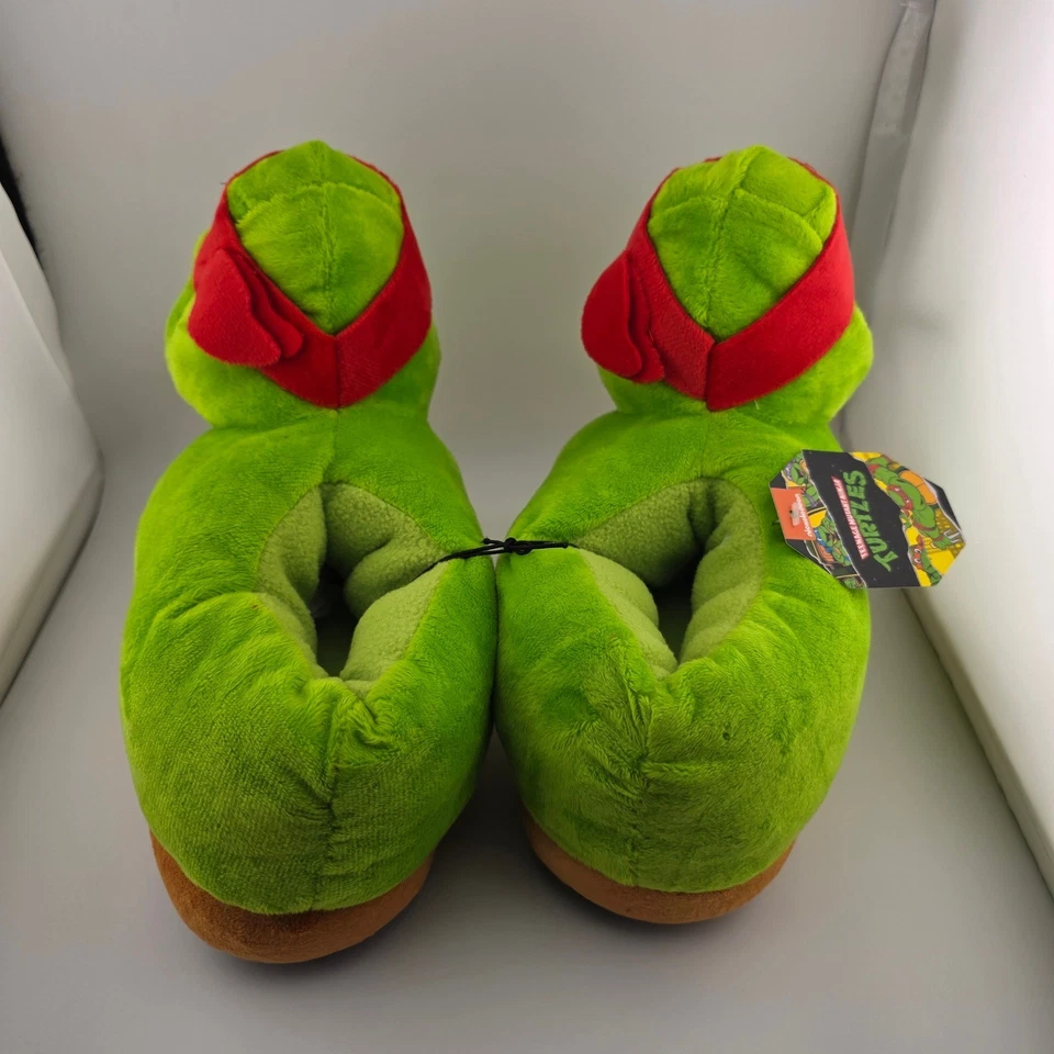 Chinelos de pelúcia Teenage Mutant Ninja Turtles Raphael cosplay infantil - Imagem 4 de 4