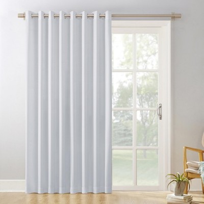 Sun Zero Conrad Blackout Grommet Door Curtain Panel White 100''x84''