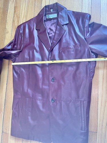 Vintage Dark Red / Burgundy Oxblood Leather Jacket Mens Bachrach Large EUC - Picture 7 of 8