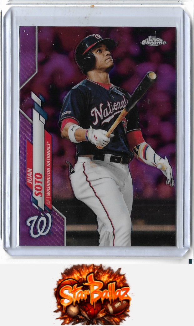 Juan Soto 2020 Topps Chrome #12 Purple Refractor /299