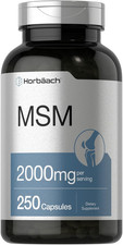 MSM Supplement Capsules 2000Mg  250 Count  Joint Health  Gluten Free