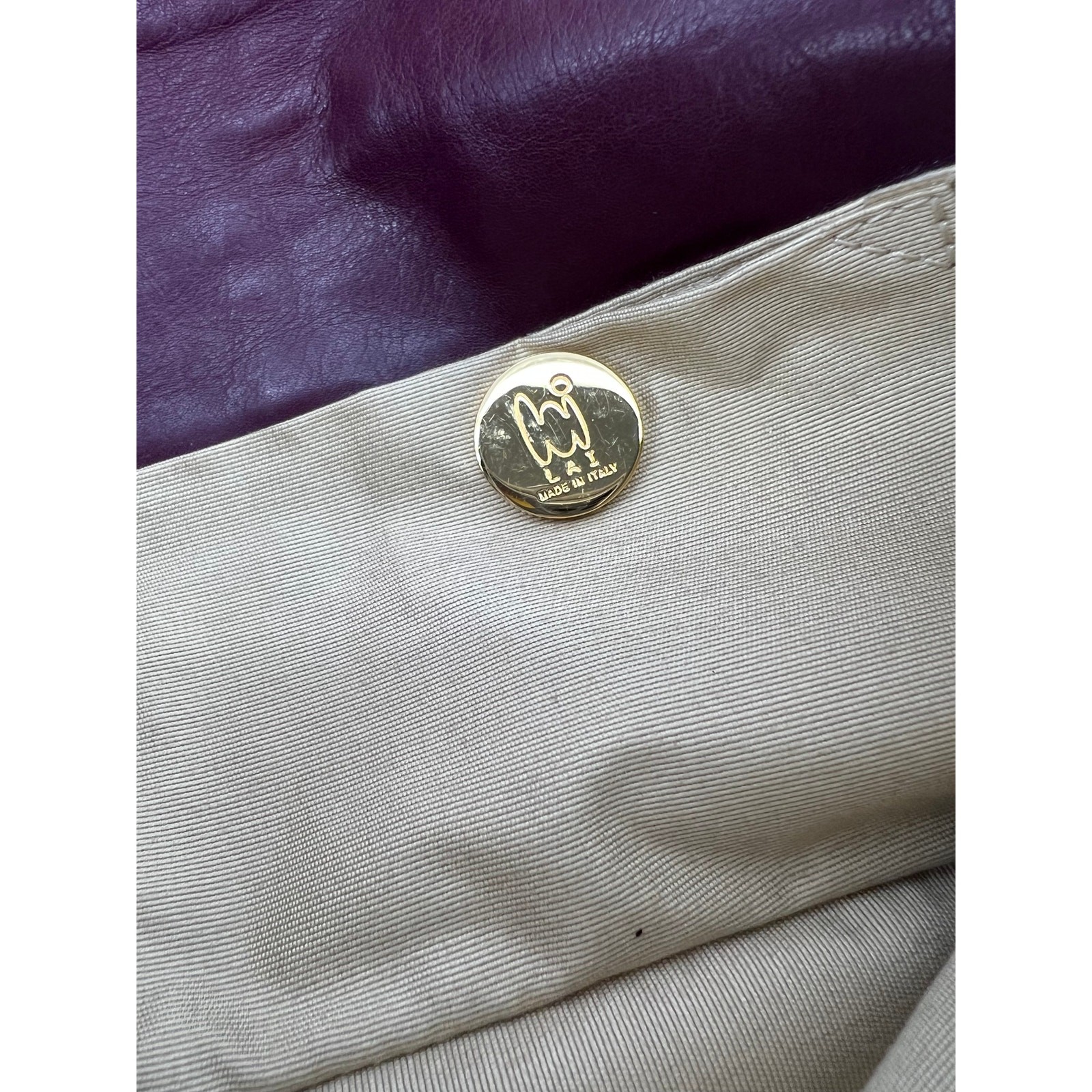 LAI Real Python Skin Leather Clutch - image 13