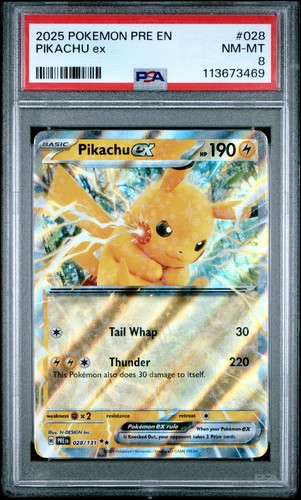 Pikachu ex graded PSA 8 for sale on eBay