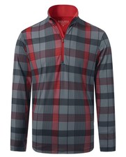 Quarter Zip Pullover Men Performance Dry Fit Heather Midlayer Casual Sports G...