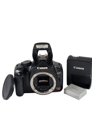 Canon EOS Rebel XSi DSLR Black Digital Camera Body Only Tested w/ Charger bat