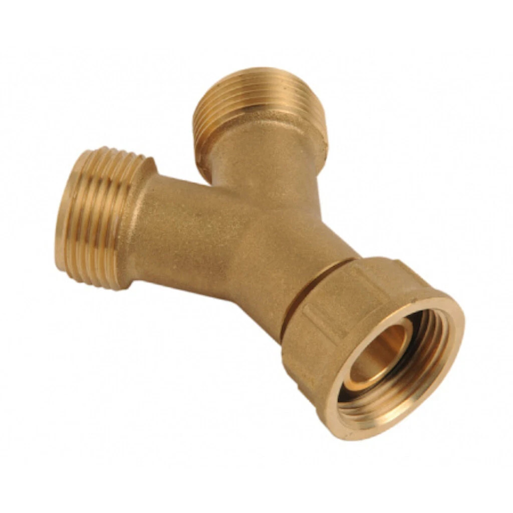 Westo Brass 3/4"" BSP Y Piece Splitter - Washing Machine & Dishwasher Connector