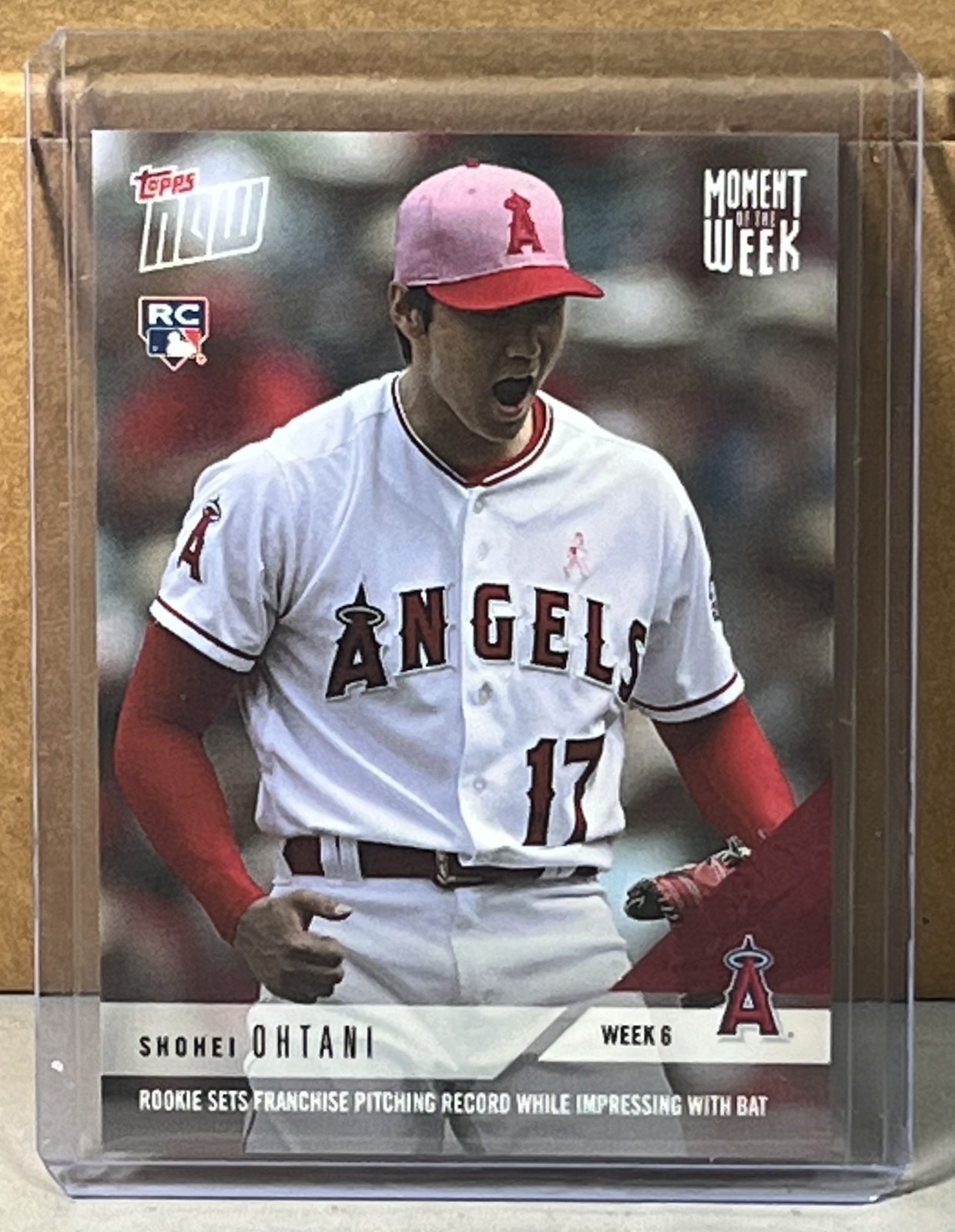 2018 TOPPS NOW MOMENT of the WEEK #MOW-6 SHOHEI OHTANI ANGELS ROOKIE 