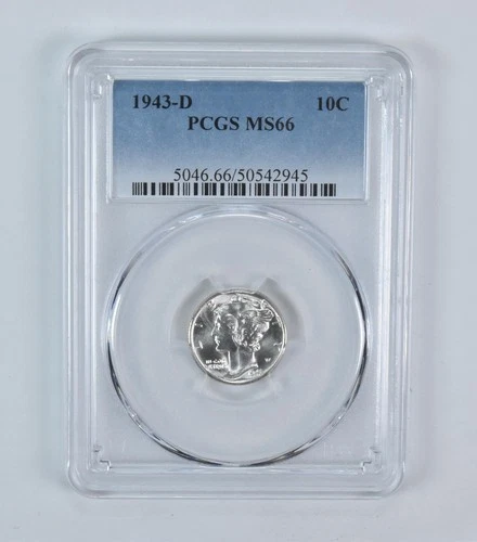 1943-D Mercury Dime MS66 PCGS Blue Label