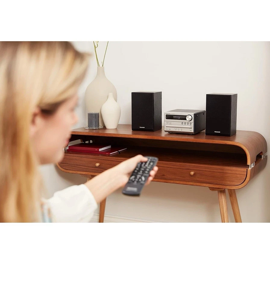 Panasonic SC-PM250BEBS 20 Watt Mini Hi-Fi System Bluetooth Hi-Fi System Silver - Image 2 of 4