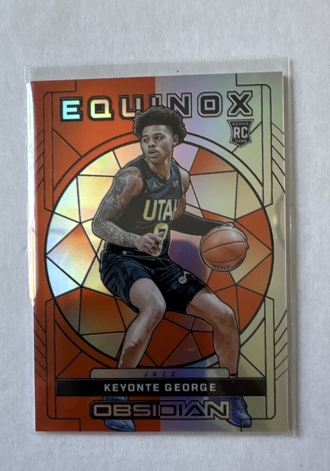 2023-24 Panini Obsidian - Equinox Keyonte George #34 Electric Etch Orange /75 RC