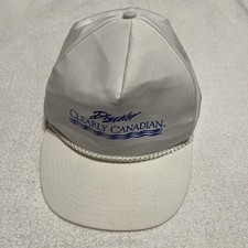 Vintage Discover Clearly Canadian Hat Snapback Adjustable Rope White Cap