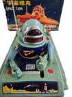 Gyro Action Space Tank ME091 Vintage Drunk Tin Toy with Box