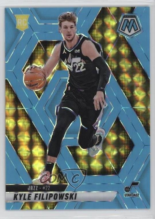2024 Panini Mosaic Rookies Fluorescent Blue Prizm 20/75 Kyle Filipowski #231 0l1