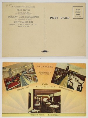 Kent Manor Hotel & Cafe, Wilmington, Delaware, 1925