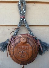 NFR Rodeo Leather Canteen by Sterling Leather Braided Horse Hair Handle