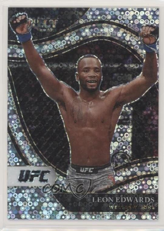 2021 Panini Select UFC Octagonside Disco Prizm Leon Edwards #238 0mm8