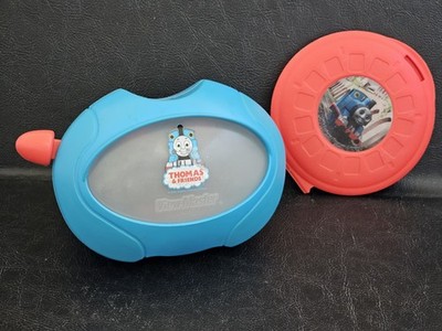 2003 Thomas & Friends View-Master Blue 3D Viewer with 3 Reels & Red Storage Case