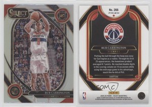 2024-25 Panini Select Courtside Silver Prizm Bub Carrington #266 Rookie RC